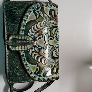 Patricia Nash Burnished Tooled Lanza Crossbody Bag